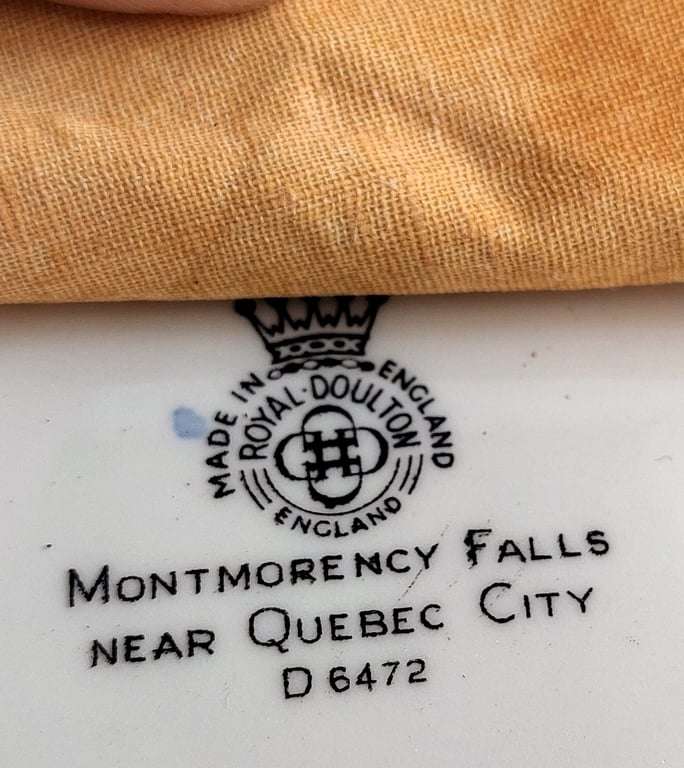 Royal Doulton wall plate - Montmorency Falls near Quebec City -D 6472