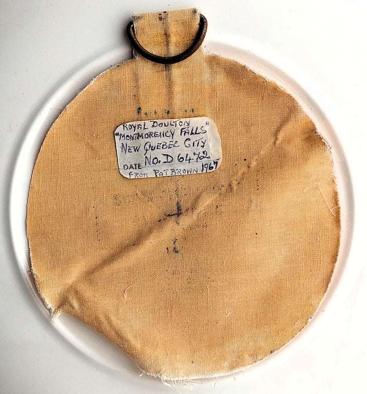 Royal Doulton wall plate - Montmorency Falls near Quebec City -D 6472