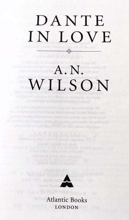 Dante In Love - A N Wilson