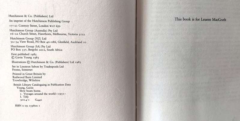 Slow Boats Home - Gavin Young