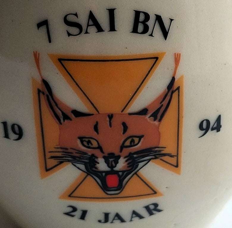 1 Set of 6 - Off - 7 SAI Battalion - Mugs - 1994 Celebrating 21 Years since established