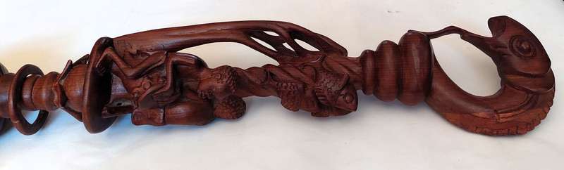 Nyaminyami - River  God (Tonga) Historical Walking Stick - Sculptured  by Rainos  M Tawonameso - ...