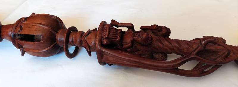 Nyaminyami - River  God (Tonga) Historical Walking Stick - Sculptured  by Rainos  M Tawonameso - ...