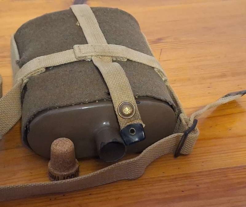 World War 2 - Water Bottle with cover , harness & shoulder strap