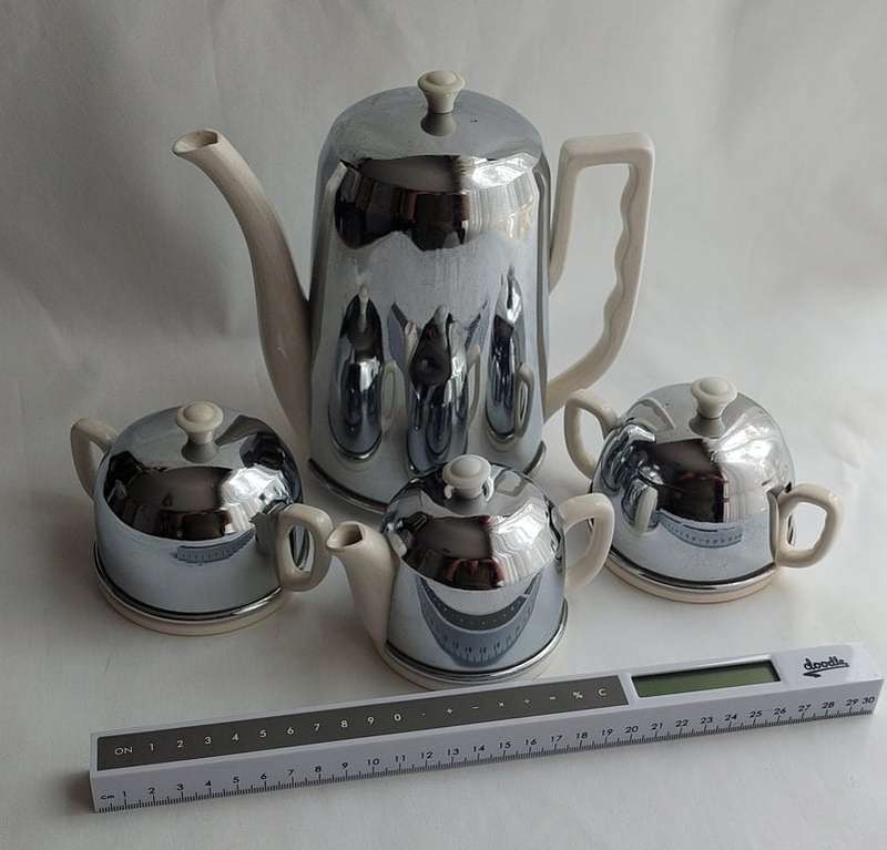 4 Piece - Vintage Porcelain Coffee Set based on the "Ever Hot" style