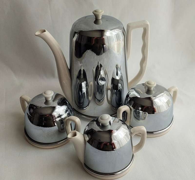 4 Piece - Vintage Porcelain Coffee Set based on the "Ever Hot" style