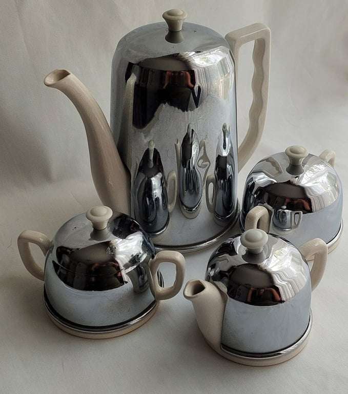 4 Piece - Vintage Porcelain Coffee Set based on the "Ever Hot" style