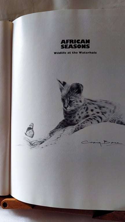 African Seasons - Wildlife at the Waterhole (Signed by the artist) Craig Bone