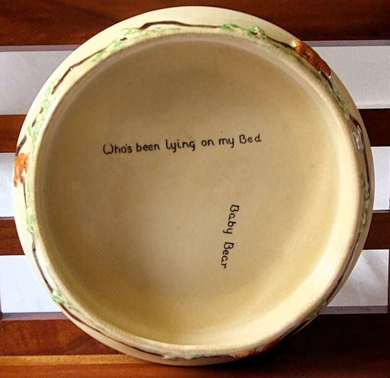 Vintage Baby Ware by Pam Brentleigh England - Goldilocks theme bowl - Circa 1930
