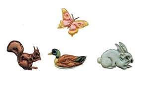 FMM Cutter Embosser Wildlife 1 Icing Fondant Tool Squirrel Duck Butterfly Rabbit