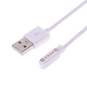 Brilcon Charger KW88 KW18 GT88 G3 Smartwatch USB 4 Pin Magnetic Charging Cables Black White