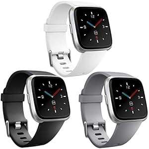 Zekapu Strap Compatible Fitbit Versa/Fitbit Versa 2/Fitbit Versa Lite Replacement Bands Silico