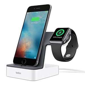 Belkin PowerHouse Dual Apple Watch Charger Stand and Lightning Docking Station for Apple iPhone wit
