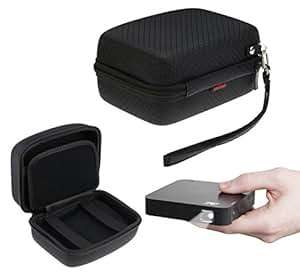 Navitech Black Protective Portable Handheld Pocket Projector Carrying Case the RIF6 Cube 2-inch