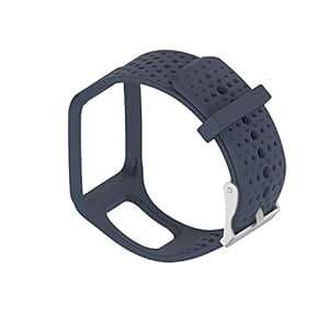 True-Ying Replacement Silicone Soft BStrap WristbBracelet TomTom Multi Sport/Card (Gray)