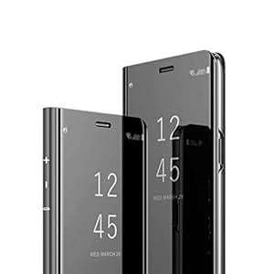 COTDINMirror Makeup Case Samsung Note 9 Luxury Slim View Standing Cover B (Black Mirror PU)