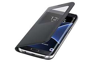 Samsung Galaxy S7 Edge Protective SView Case Cover - Black