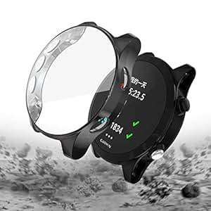 Tencloud Protective Cases Compatible Garmin Forerunner 935 Screen Protector Cover Soft (Black)