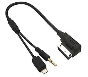 AMI Music Interface Connector Charger Aux Cable Android for VW MDI Audi A4 Q5 Q7lass