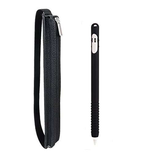 ColorCoral Apple Pencil Case 2 in 1 Silicone Apple Pencil Sleeve and Zippered Ap