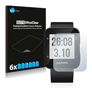 Savvies Screen Protector Garmin Forerunner 30 6 Pack Protection Film (6-Pack)(Clear)