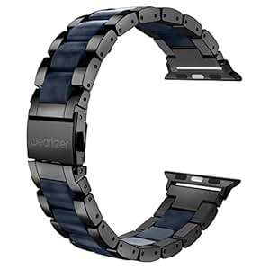 Wearlizer Apple Watch Strap 38mm/42mm Stainless Steel Resin Metal iWatch Straps Replacement Band