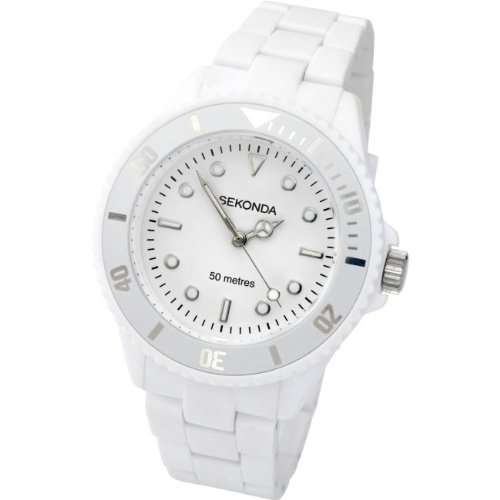 Sekonda Icy White Polycarbonate Bracelet Ladies Watch 4406