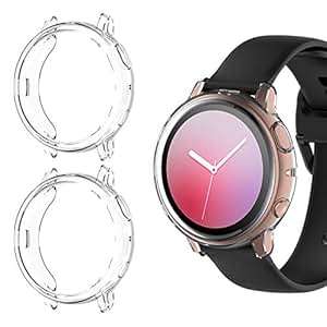FASTSNAIL Protective Case Samsung Galaxy Watch Active 2 44mm 2Pack Screen Protector Galaxy Watc
