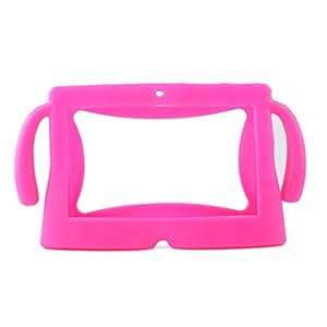 CALISTOUS 7in Tablet Silicone Rubber Kids Girls Boys Cover Case Rose Red