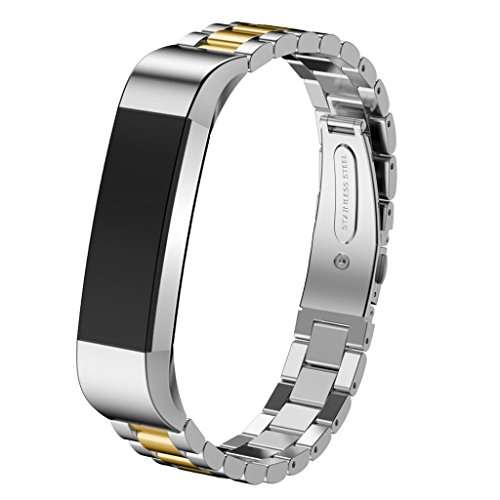 LandFox Stainless Steel Watch Band For Fitbit Alta Smart Watch,Gold #1
