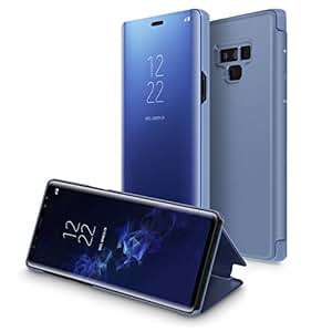 Galaxy Note 9 Case WATACH Smart Clear View Makeup Mirror Electroplate Plating KickstFeature Full
