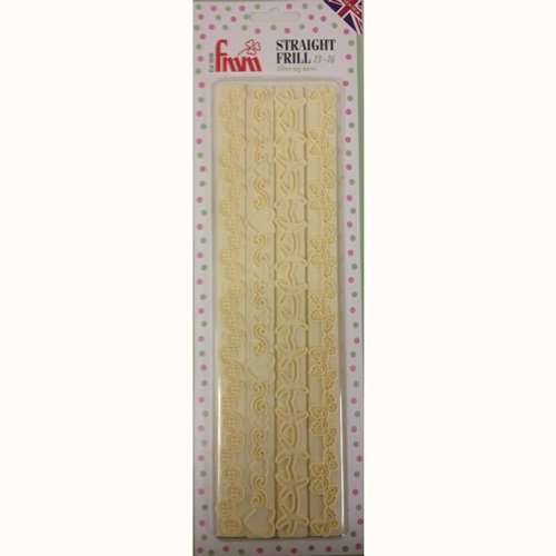 FMM Cutter Straight Frill 13 - 17 Icing Border Stencil Heart Sea Star Button