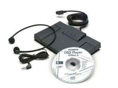 Olympus AS-4000 Transcription Kit for Computers *MINT CONDITION* DSS Player Pro