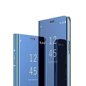 AURSEN Samsung Galaxy S8 Case Mirror View Flip Cover PU Leather Magnetic Protective Cover Kickstand