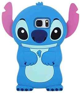 Robinhood99 3D Blue Disney Moveable Lilo Stitch Samsung Galaxy S7 & S7 Edge Soft Silicone Gel Case