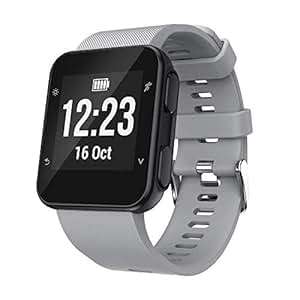 XingWangFa Garmin Forerunner 35 Straps Bands Soft Silicone Sport Ba (Garmin Forerunner 35)(Gray)