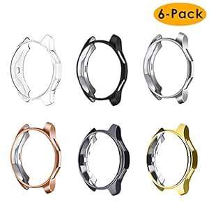 CAVN Case Compatible Samsung Galaxy Watch 46mm/Samsung (BlackClearSilverRosegoldGreyGold)