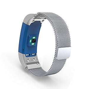 Pinhen Garmin Vivosmart HR/HR Plus Bands Milanese Loop Stainless Steel Mesh Replac (HR Plus)(Silver)