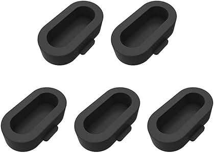 AWINNER Fenix 5/5S/5X/Plus/Forerunner 935 Dust Plug Soft Silicone Charger Port Protector (5-Black)