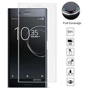 TeKKno Sony Xperia XZ1 TEMPERED GLASS FULL Coverage Curved 3D Screen Protector Guard Cover Clear Son