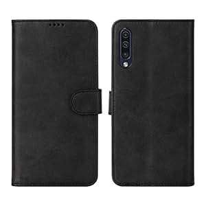 CRESEE Samsung Galaxy A50/A30s Case Flip Cover Leather Wallet 3 Card Sl (Galaxy A50/A30s)(Black)