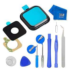 MMOBIEL Back Rear Camera Real Glass Lens Cover Replacement Complet Set Pre-installed 3M Adhesive