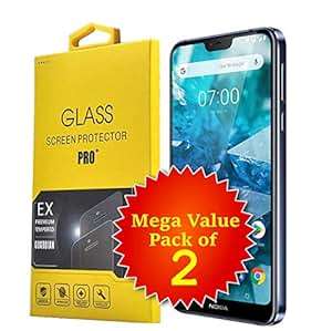 PACK OF 2 Nokia 7.1 5.84 Released OCT 2018 100% Real Tempered Glass Screen Protector By PoshCase Cus