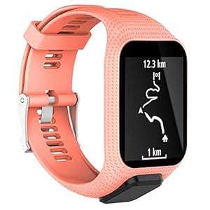 KOBWA TomTom Watch Strap Silicone Replacement Watchbands Straps Sport Bracelet TomTom Runner 2/R