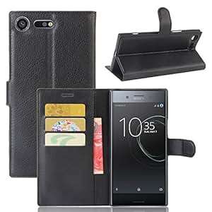 Sony Xperia XZ1 Compact Case AVIDET High Quality PU Leather Wallet Flip Case Cover Pouch for Sony