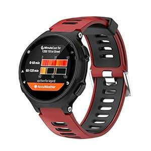 Garmin Forerunner 735XT Watch Strap Morwind Soft Silicone Strap Replacement Watch BGar (Red)