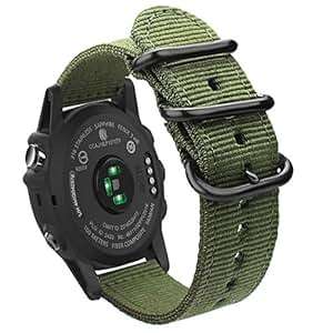 WATORY Garmin Fenix 3/Fenix 5X Watch BPremium Woven Nylon Bands Adjustable Replacement Sport