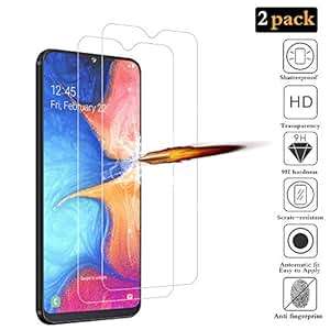 ANKENGS Samsung galaxy A20e Screen Protector 2 Pack Samsung galaxy A20e Glass Screen Protector Full