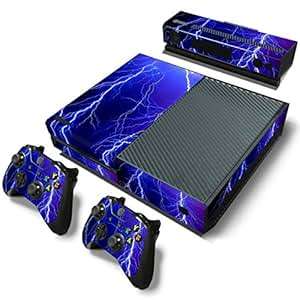 Mcbazel Pattern Series Decals Vinyl Skin Sticker for Xbox One Blue Thunder (Blue Thunder)