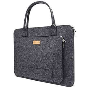 Ropch Laptop Sleeve 17.3 Computer Pocket Case Notebook Protective Bag Ultrabo (17.3in)(Dark Grey)